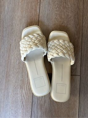 Dolce Vita Braided Slide Sandals in Cream